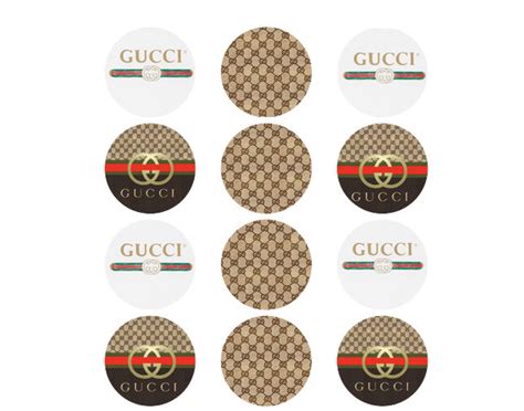 gucci edible cupcake topper